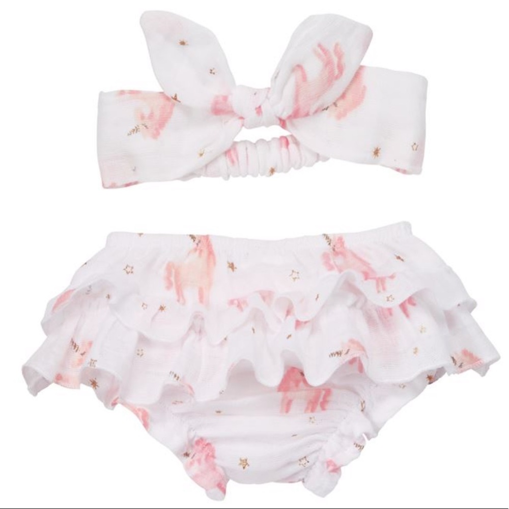 MudPie NWT 6-12 months Unicorn Bloomer Set